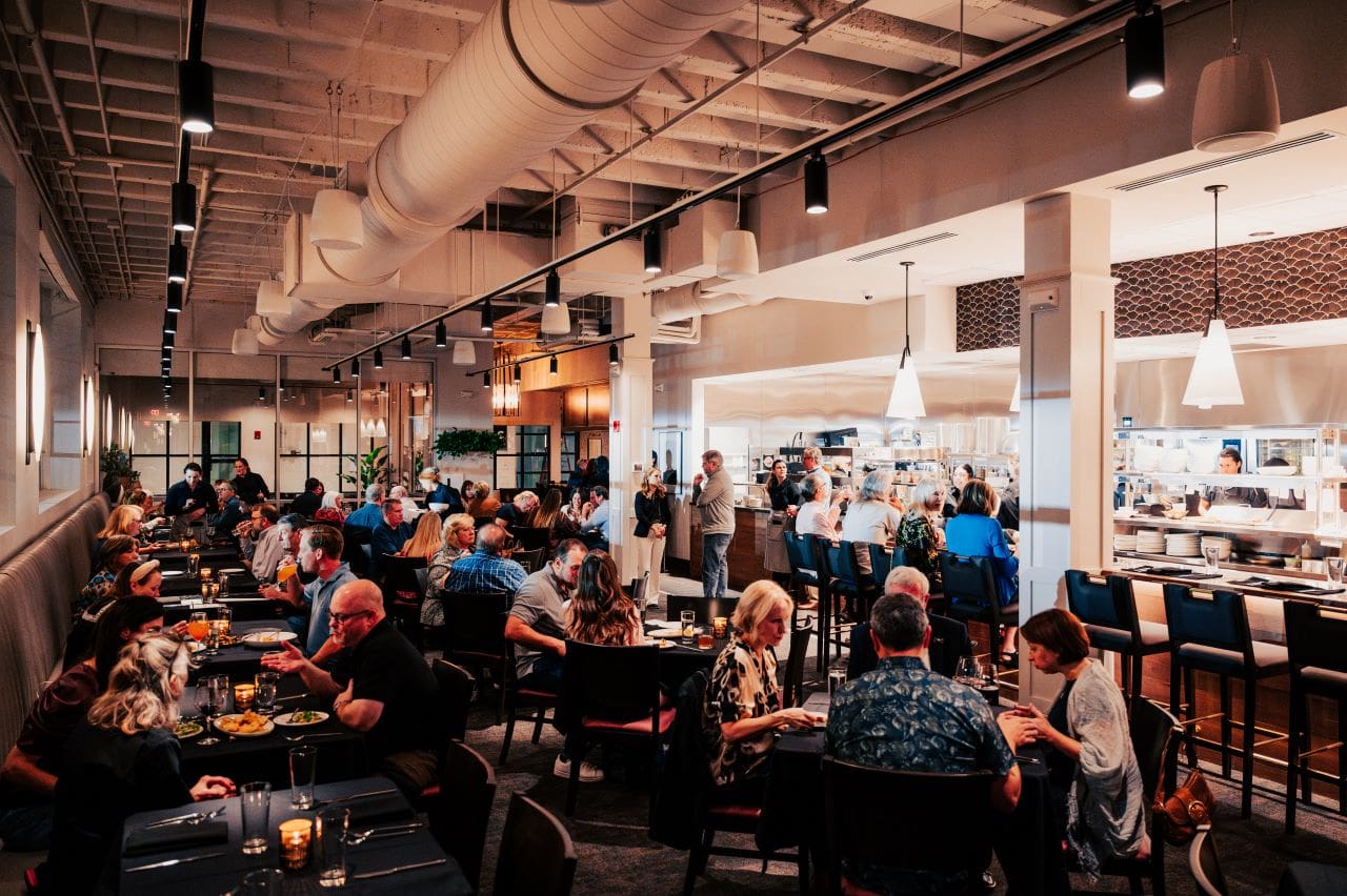 dining room full of people at etch in The Factory